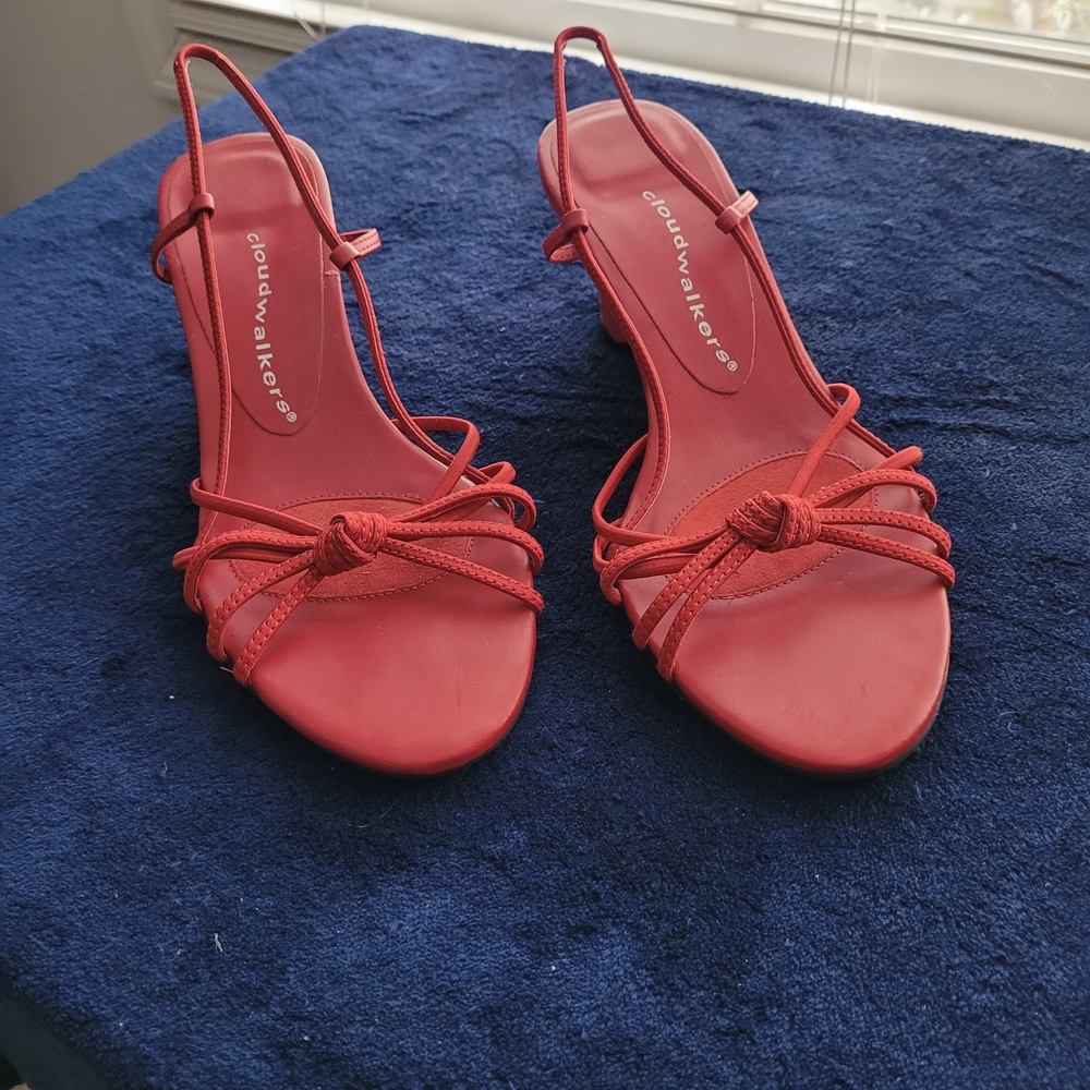 Cloudwalkers Women's Vibrant Red Strappy Heels